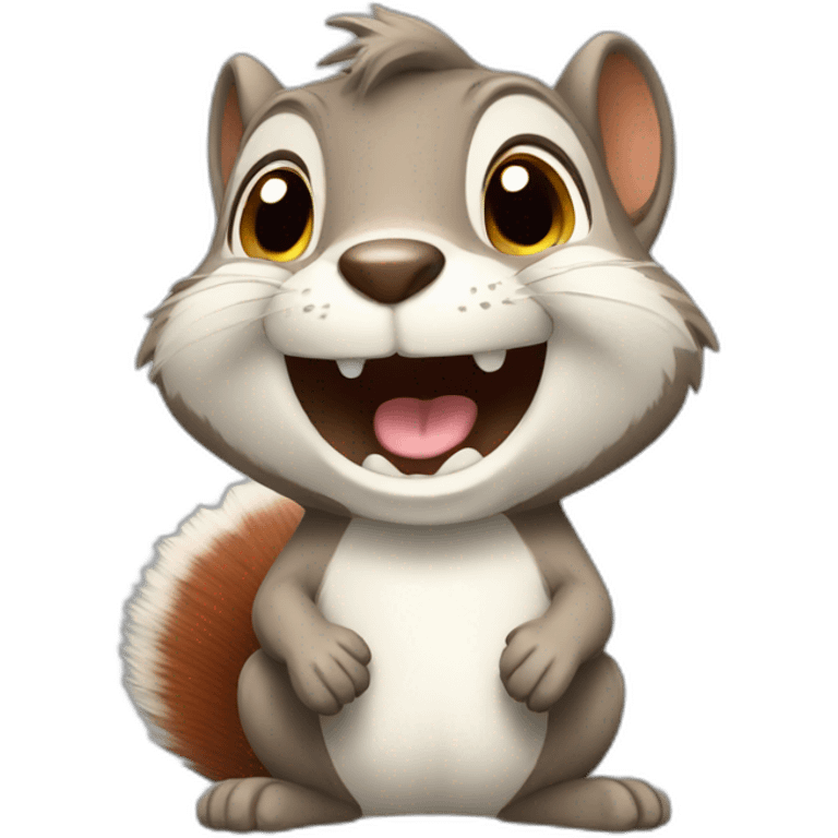 cheerful squirrel emoji