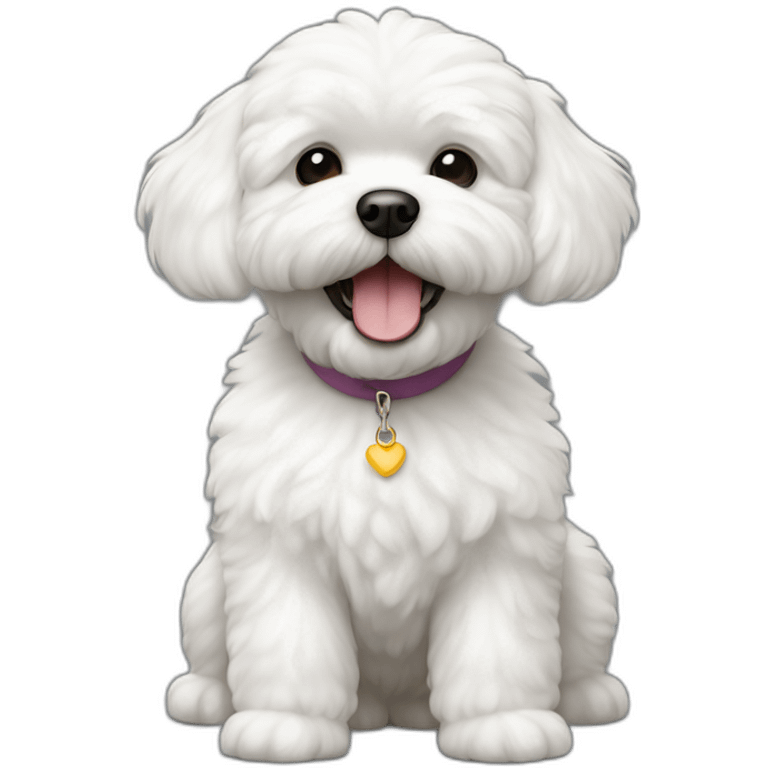 bichon maltês happy emoji