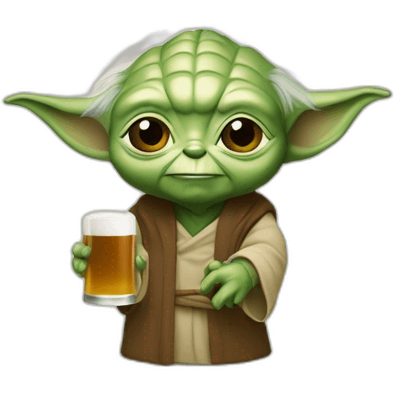 Yoda qui boit une bière  emoji