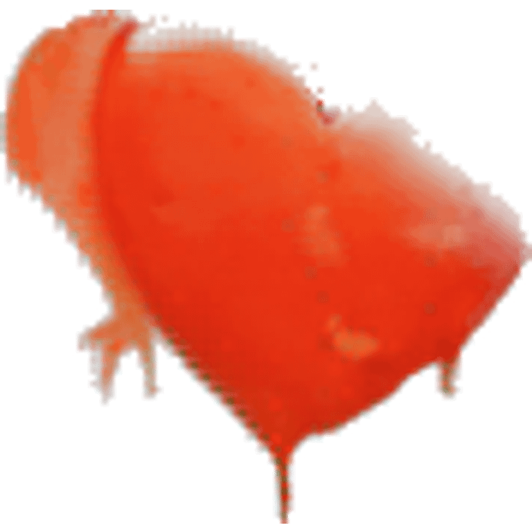 splattered paint heart glowing red-orange warmth emoji