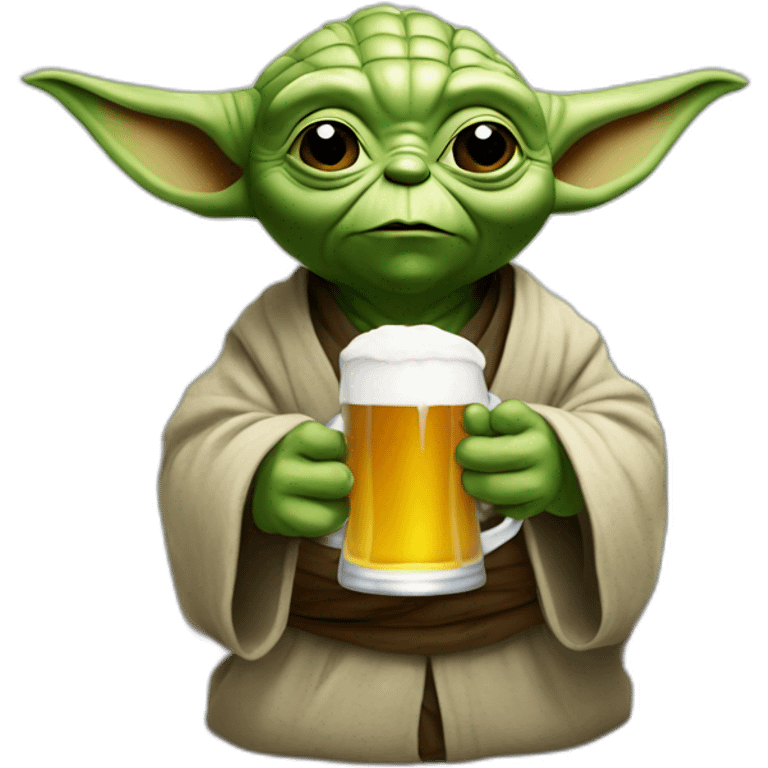 Yoda qui boit une bière emoji