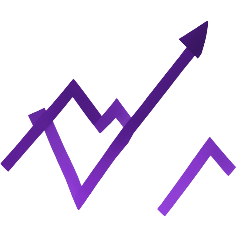 purple Upward Trend emoji