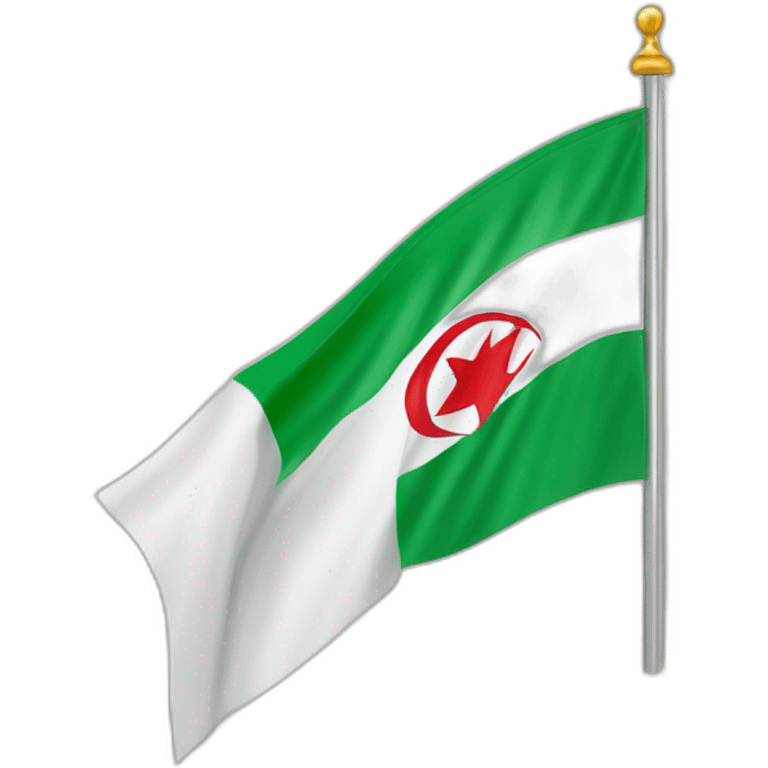 Un Tunisien avec le drapeau de l’algerie emoji