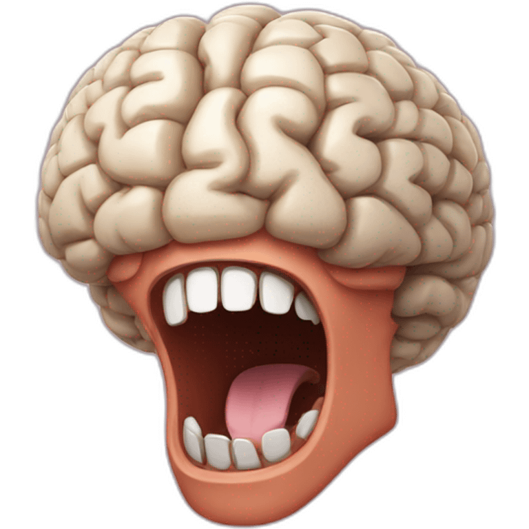 screaming brain emoji