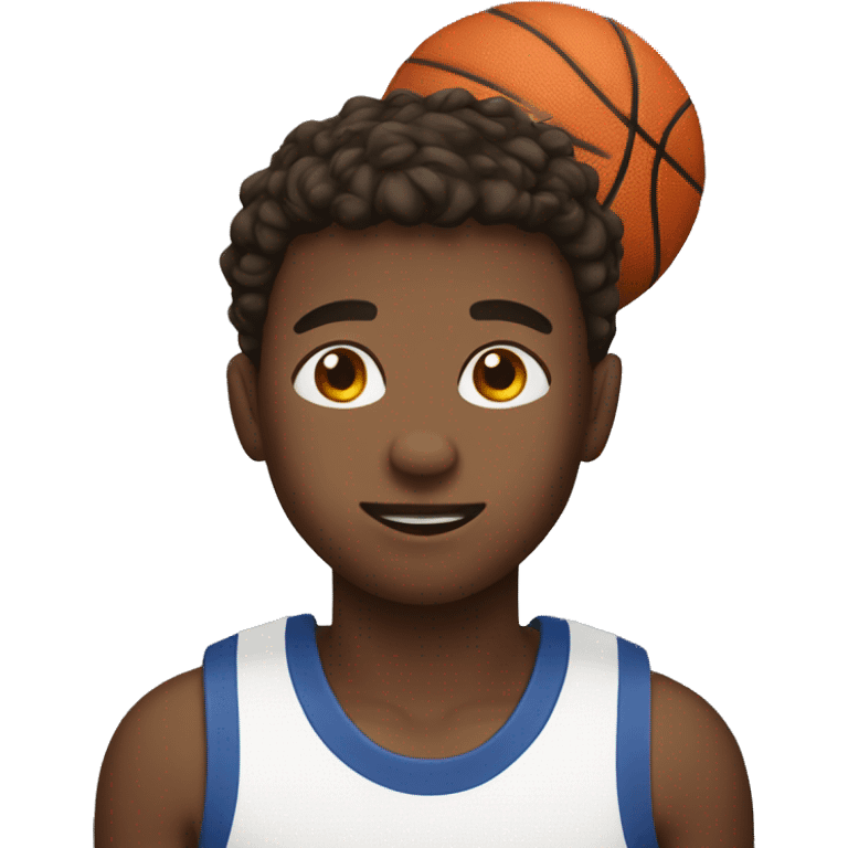 boy with basketball emoji