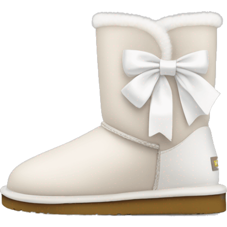 Ugg boots with cute white dainty bows emoji