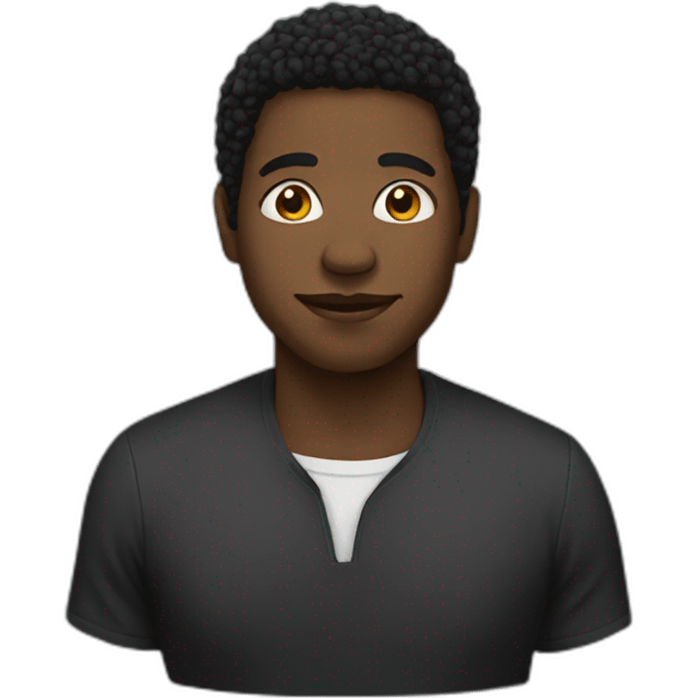 A black person emoji