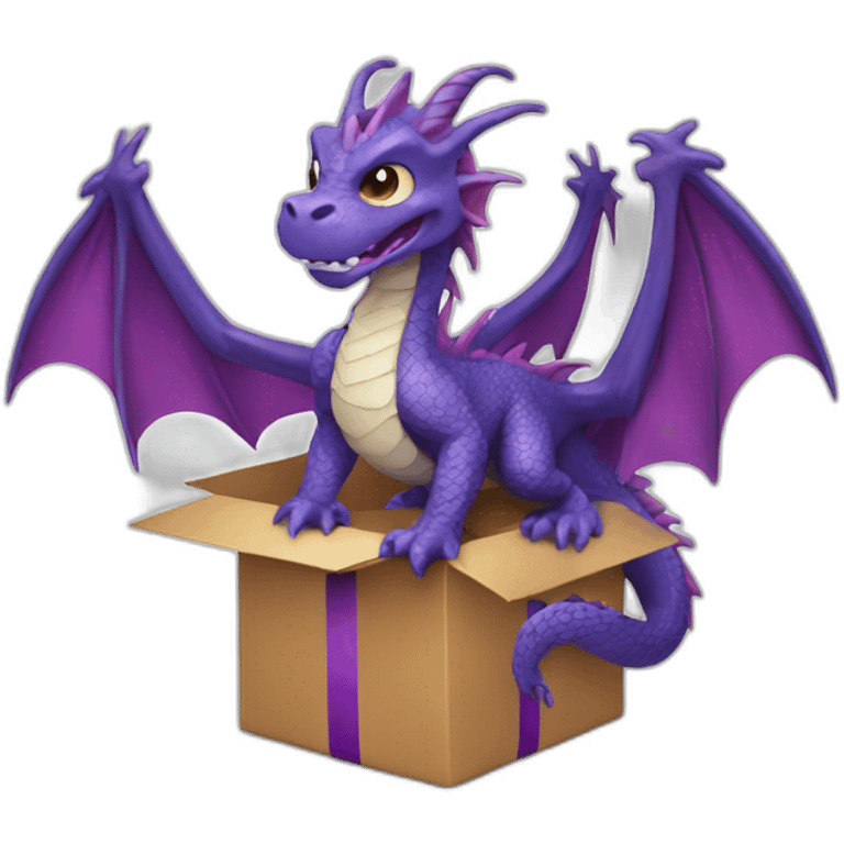 dragon from gift box emoji