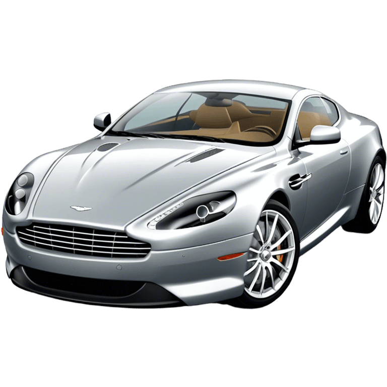 Aston Martin DB9 - Aston Martin (Model Year: 2016) (Iconic colour: Silver) emoji