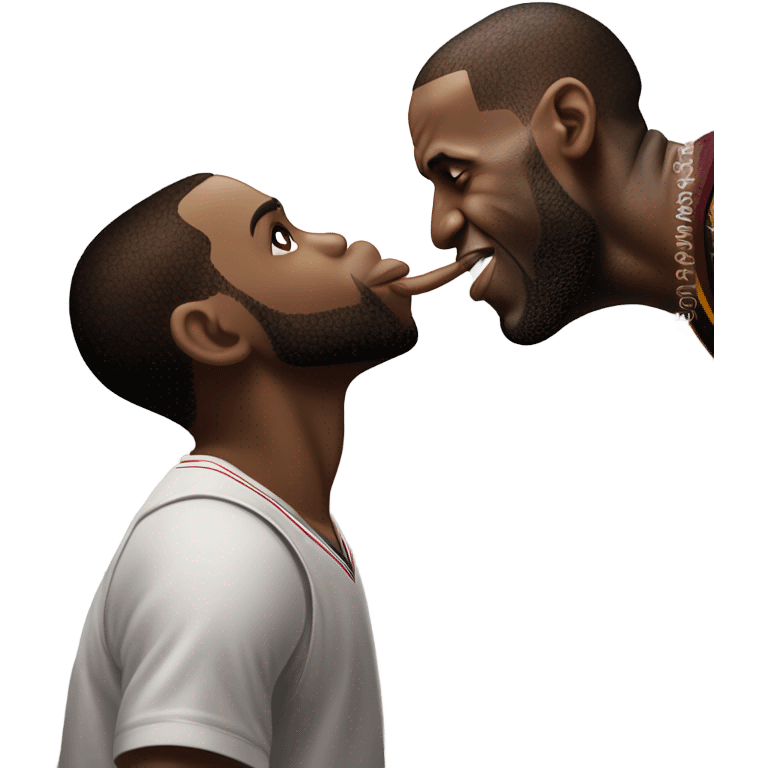 LeBron James kissing emoji