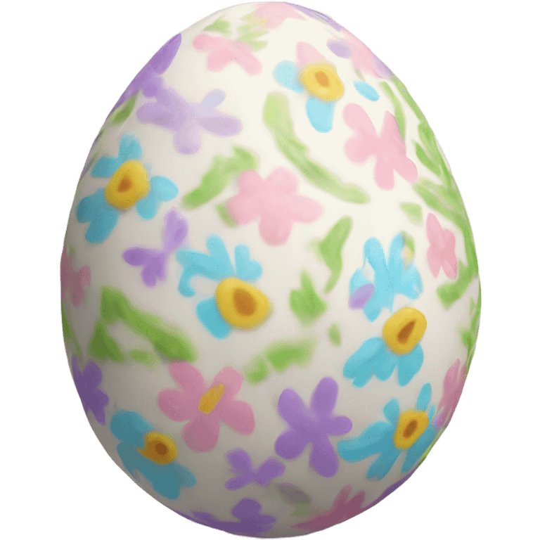 Realistic detailed pastel decorated Easter egg emoji