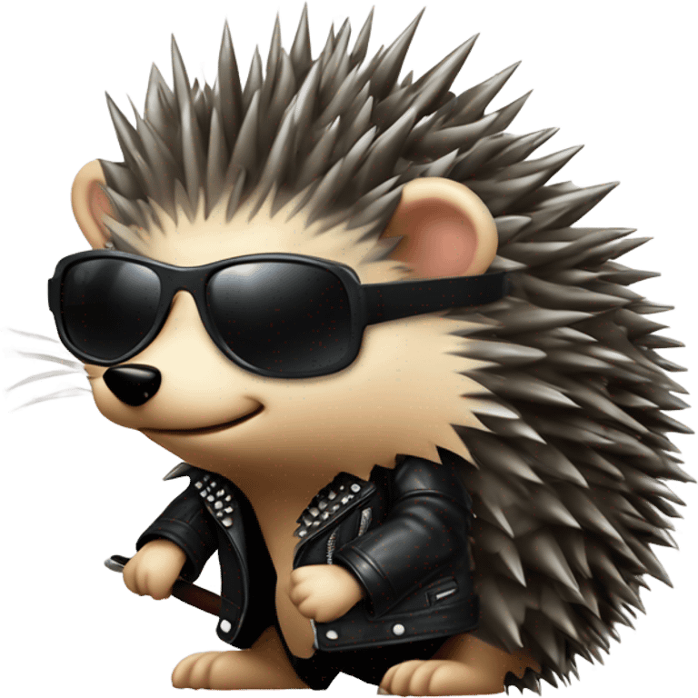 Heavy metal hedgehog emoji