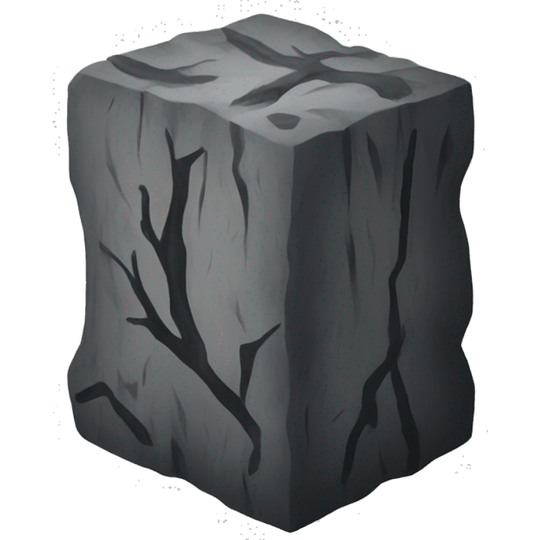 block of ash from burnt tree emoji