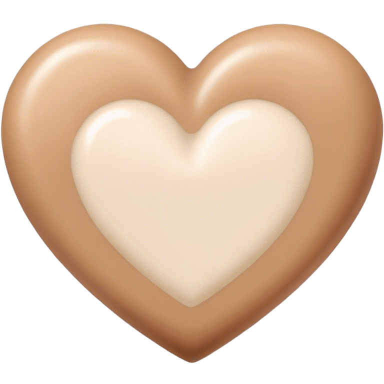 Pastel-coffee-color-heart emoji