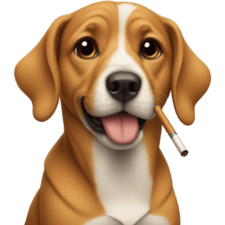 Dog with cigarette emoji