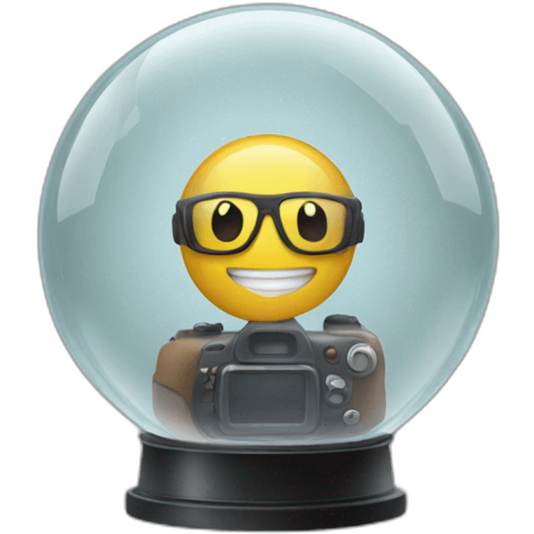 videography in a glass globe emoji