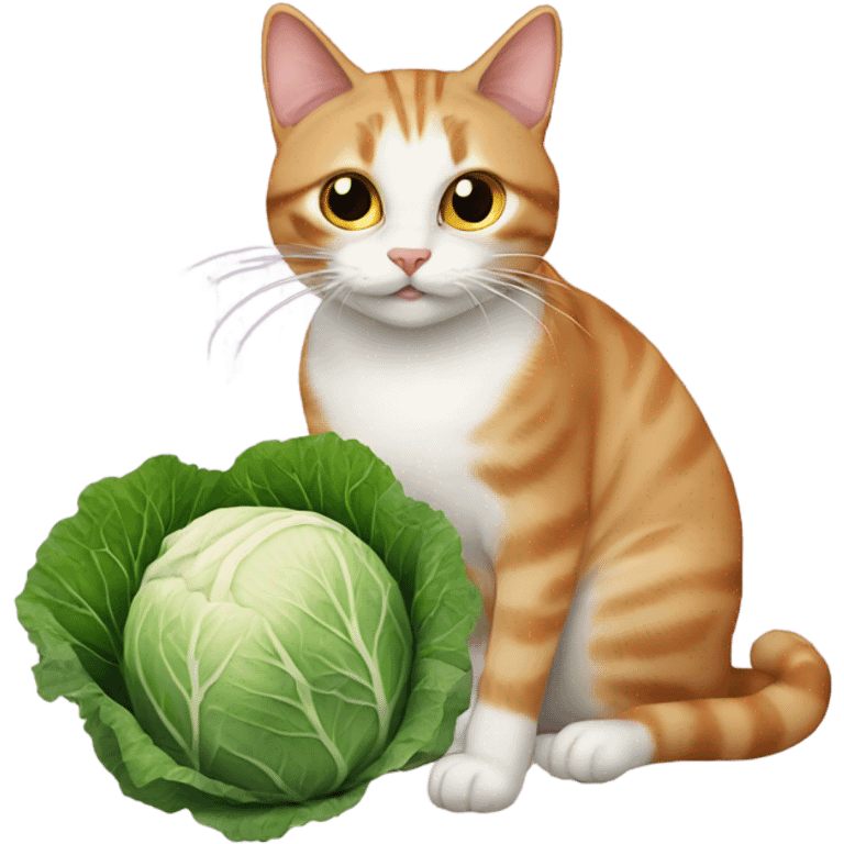 Cat with a cabbage  emoji