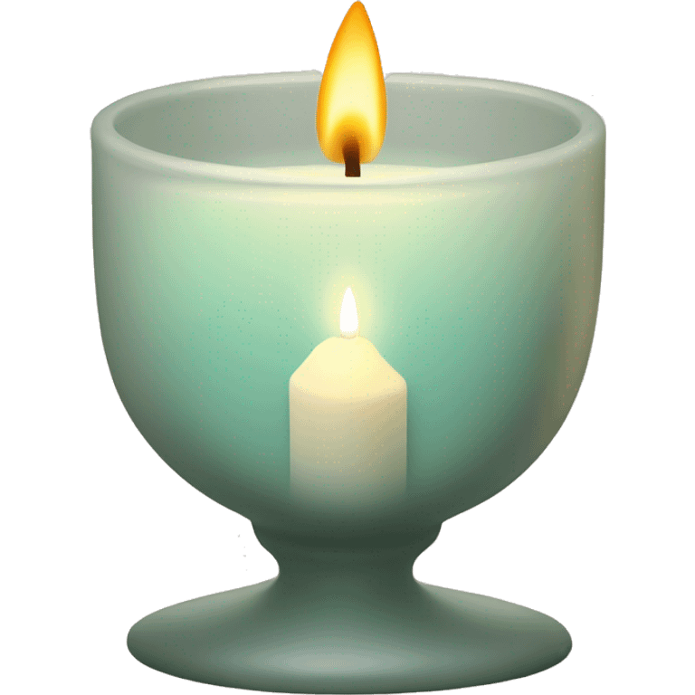 Candle in a powder-colored glass emoji