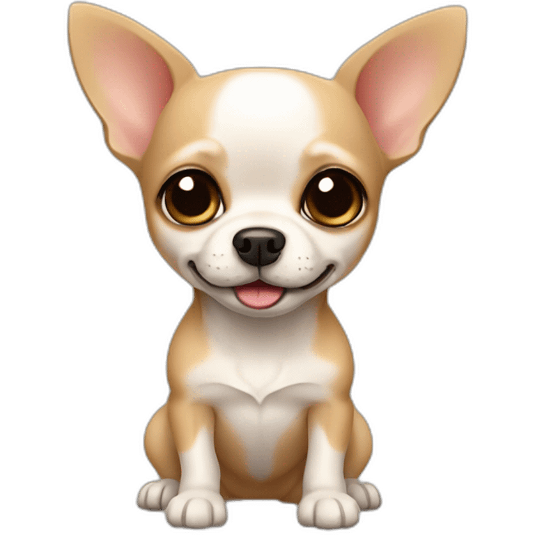 little chihuahua dog color sand emoji