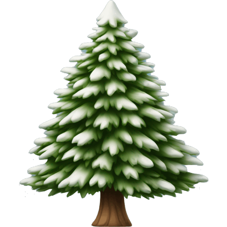  actual white fir christmas tree isolated.  emoji