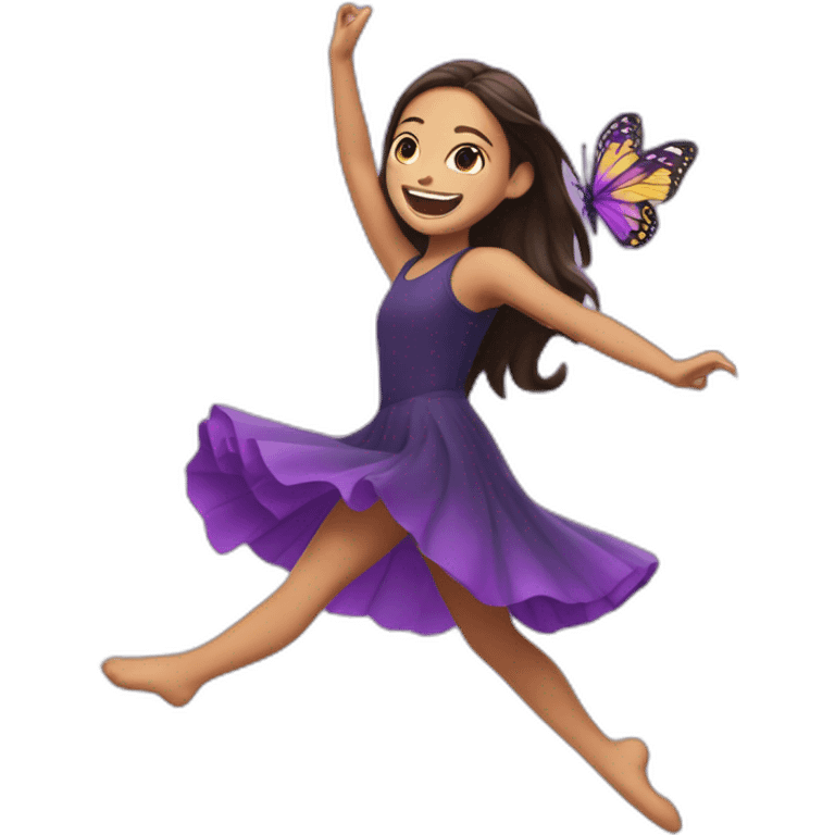 Olivia Rodrigo dancing with purple butterfly  emoji