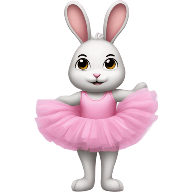 Bunny wearing pink tutu emoji