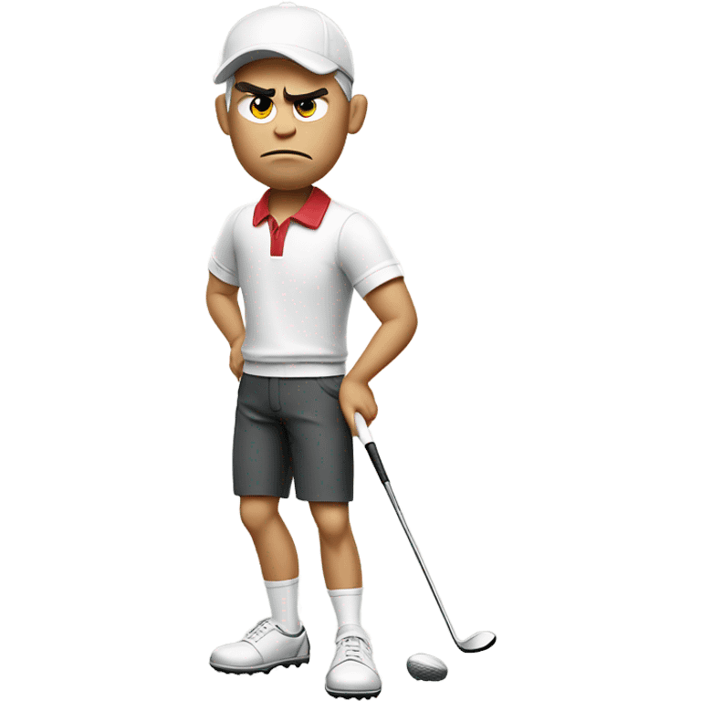 Angry white golfer  emoji