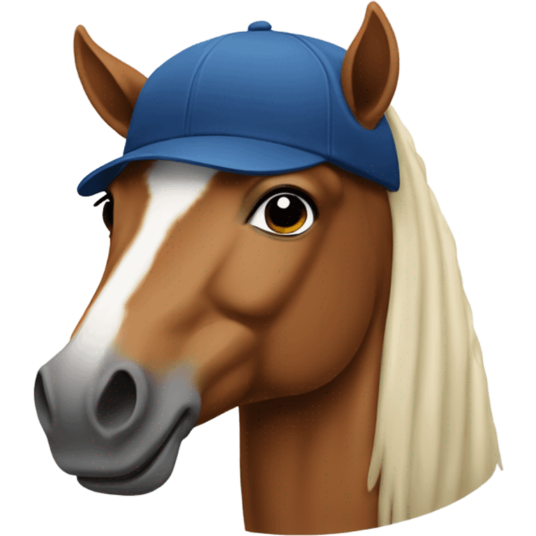 Horse with cap emoji