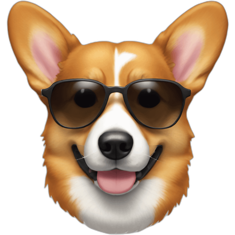 Corgi wearing sunglasses emoji