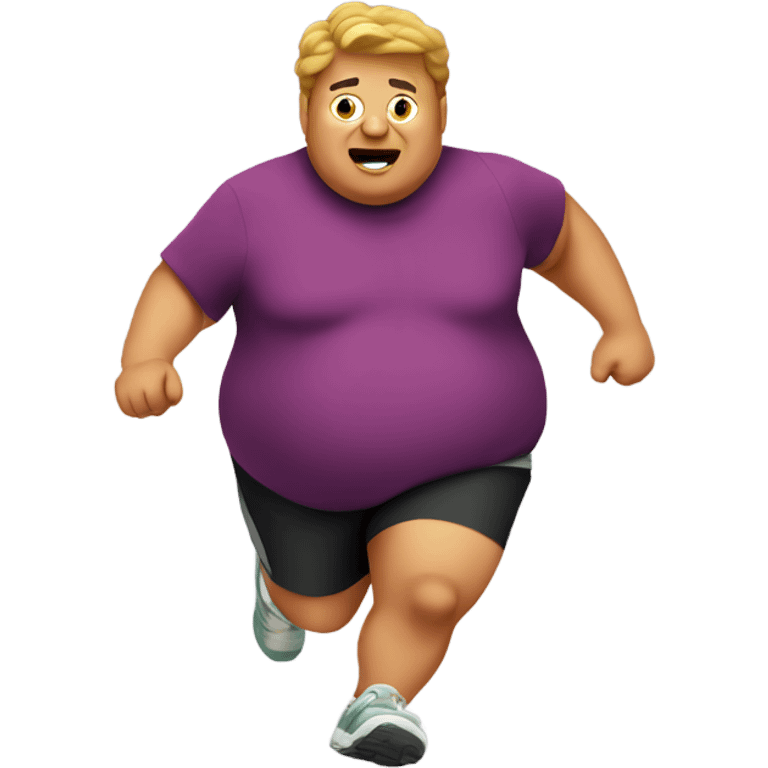 Fat person running  emoji