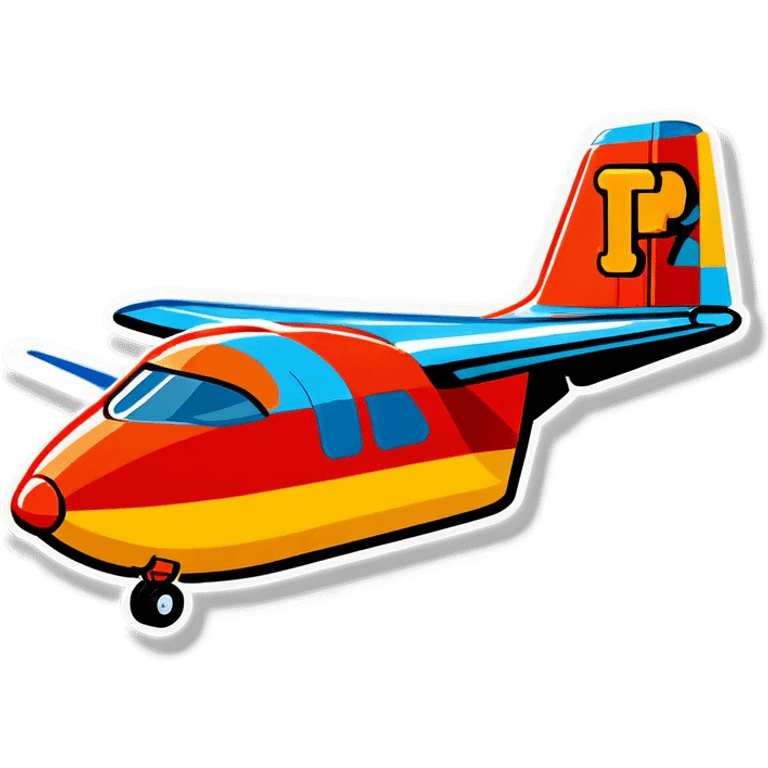 I need to have a cartoon airplane that says the letters "TWP" on it emoji