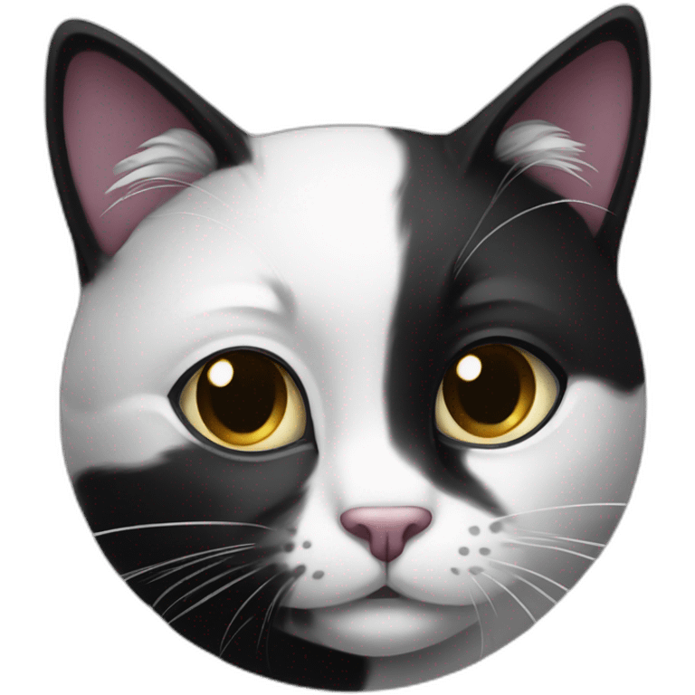 tender black-and-white-cat emoji