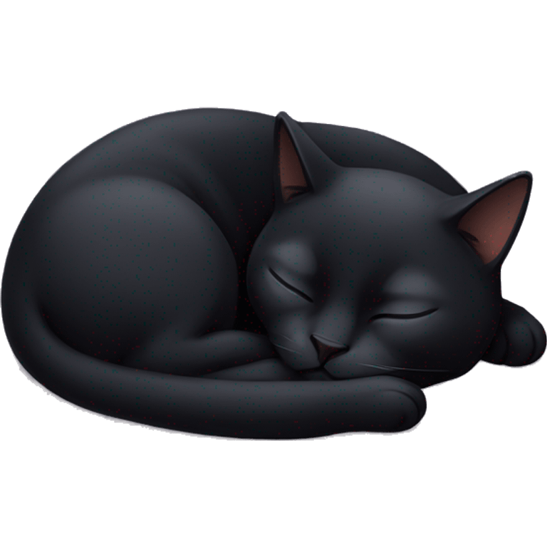 Sleeping black cat emoji