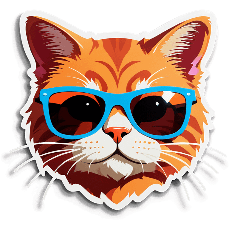 Cat with sunglasses emoji