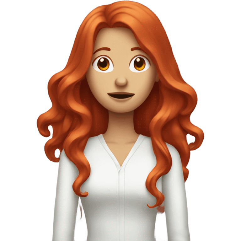 red headed woman with super long hair face palming  emoji