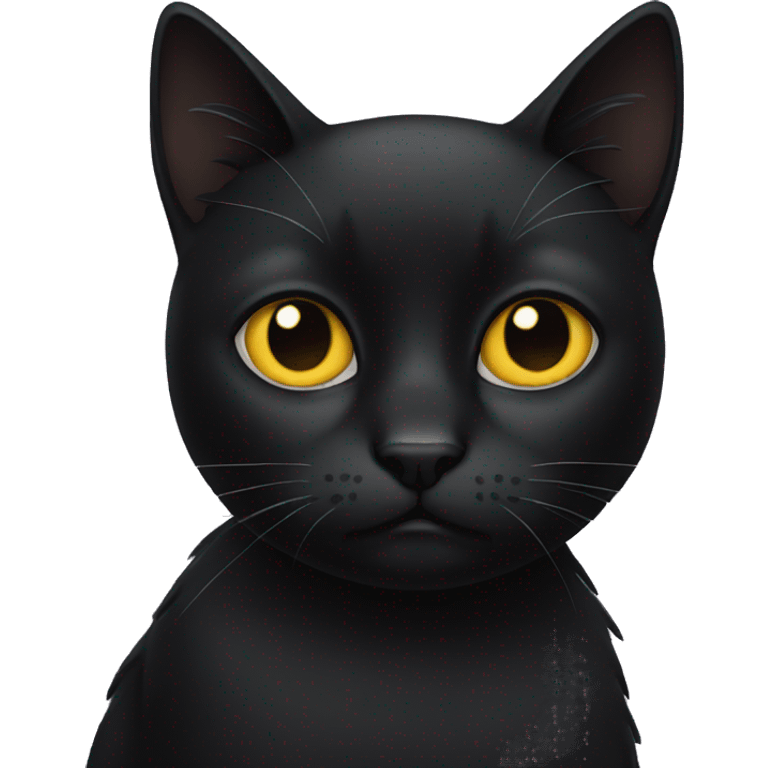 Black cat sad emoji