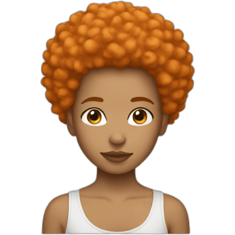 Light skin afro Orangehair back emoji