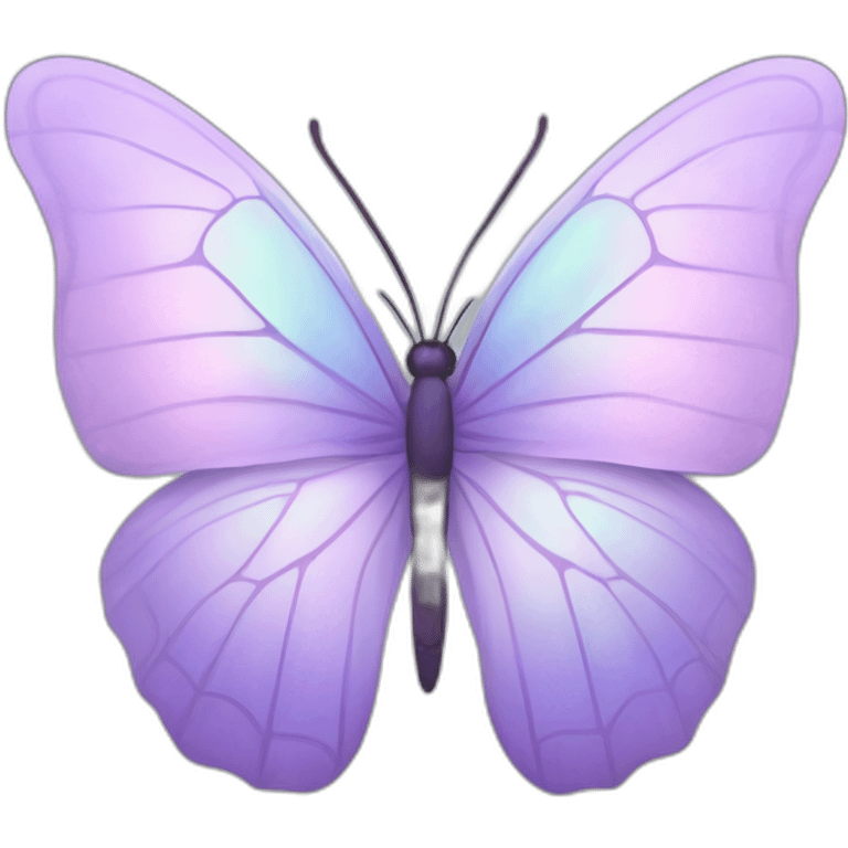 Pastel lilac iridescent butterfly emoji