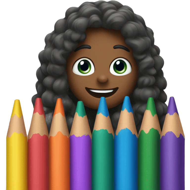 Rainbow Crayon  emoji