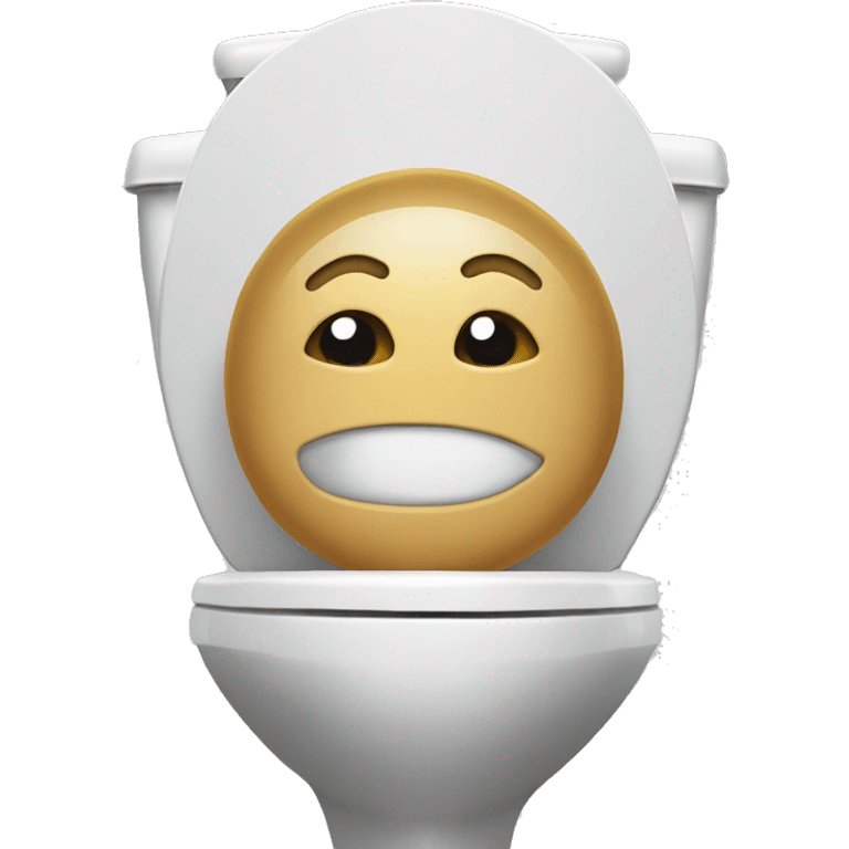 Head appearing out of the toilet  emoji