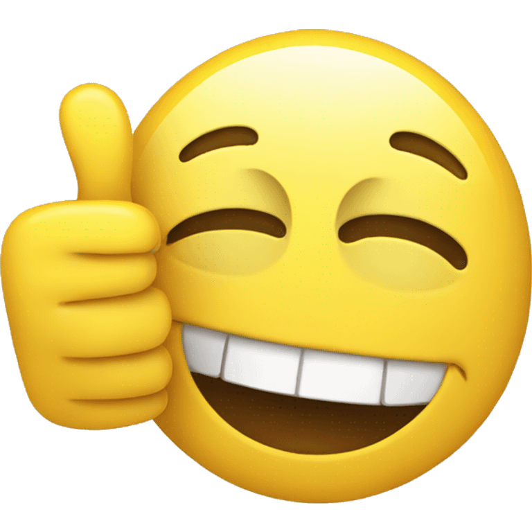 Smiley face with thumbs up emoji