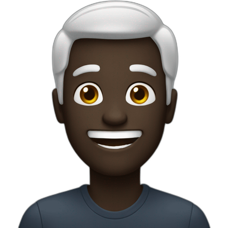 happy dark man emoji