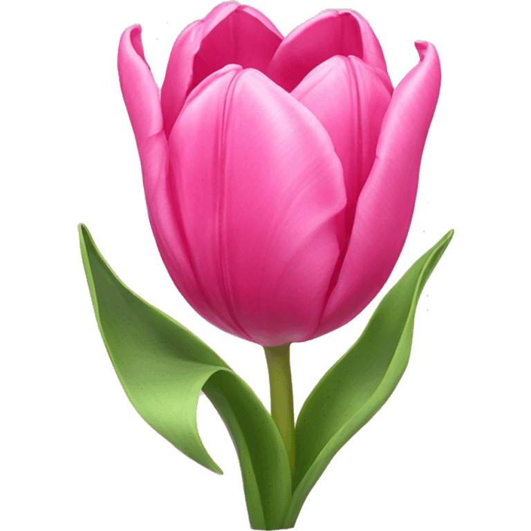 Pink tulips with a bow emoji