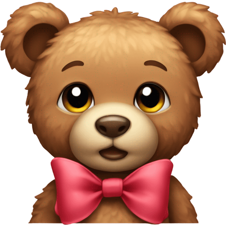 Teddy bear with bow emoji