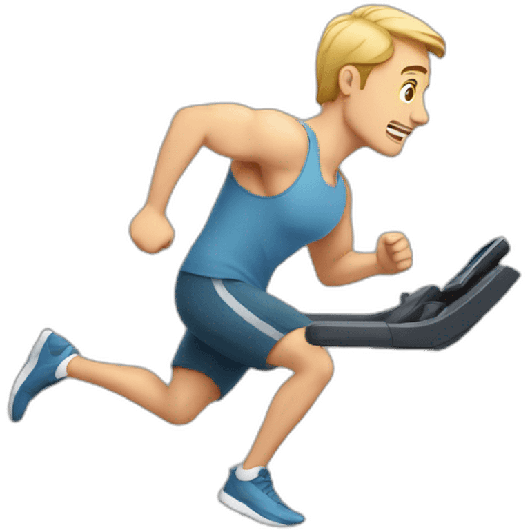 white man doing cardio emoji