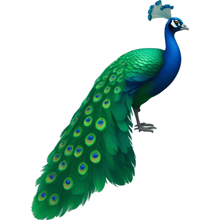 green peacock emoji