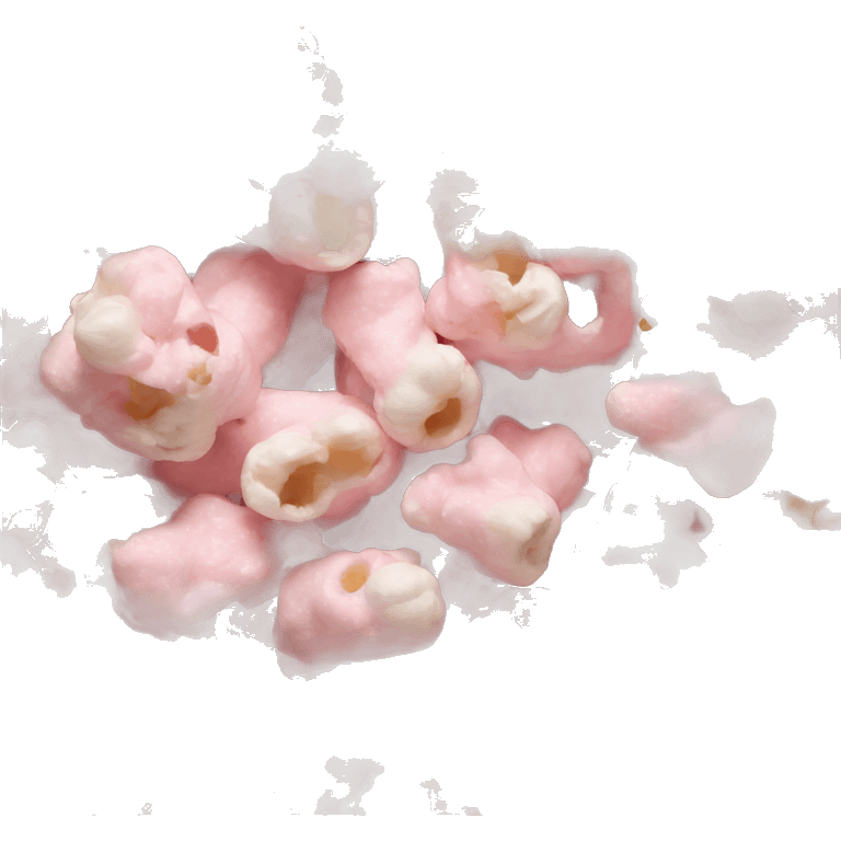 Light pink popcorn emoji