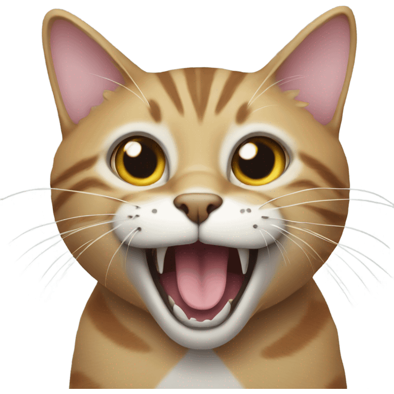 cat with mouth open emoji