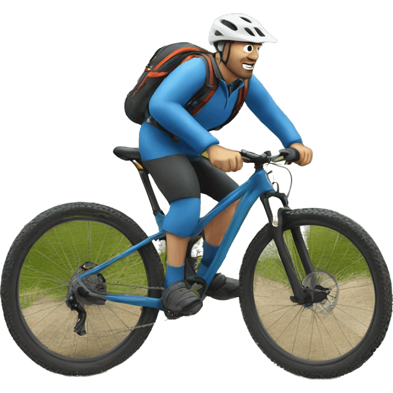 man mountainbike emoji