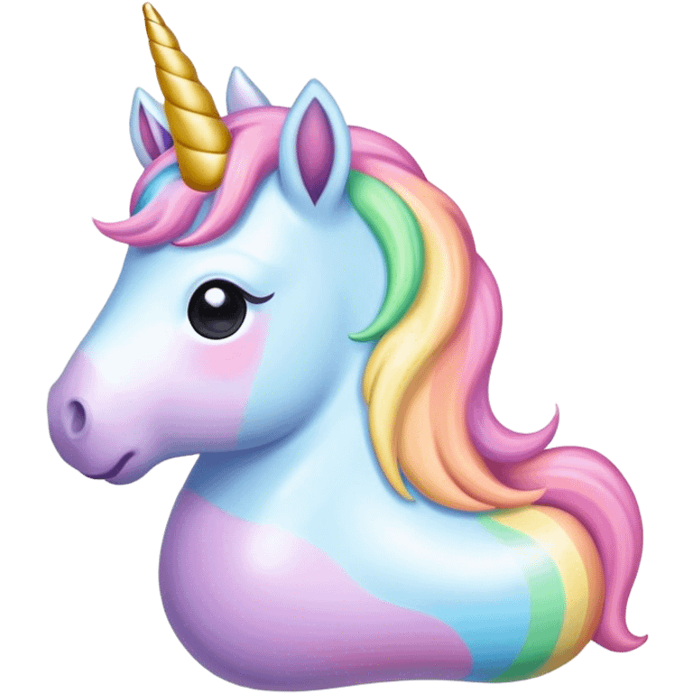 Rainbow pastel unicorn poop emoji